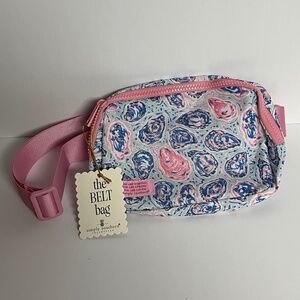 Simply Southern Collection Oyster Sea Shells Belt Bag Fanny Pack Beach Ocean New
